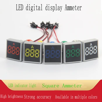 1шт Сигнальная лампа AD101-22AM С индикацией тока 0-100A Отверстие 22 мм Цифровой дисплей Тока AD16-22AM