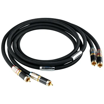 Hi-end Сигнальный кабель RCA из Чистого Серебра, Усилитель Мощности, CD-плеер, Фольгированный Экран, Hi-Fi Аудио Соединительная Линия