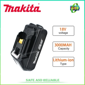 Makita Перезаряжаемая Литий-ионная батарея 18V 3.0Ah Для Makita BL1830 BL1815 BL1860 BL1840 194205-3 Сменный Аккумулятор Для Электроинструментов