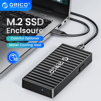 ORICO M.2 NVMe SSD Корпус Контейнерный Дизайн 10 Гбит/с M2 SATA SSD Корпус USB3.1 Gen2 Type-C Выход для Портативных Компьютерных Аксессуаров