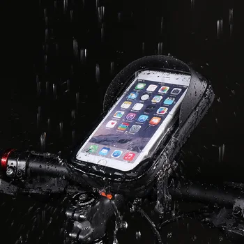 Велосипедные сумки с сенсорным экраном, непромокаемые верхние передние корзины для 6-дюймового чехла для мобильного телефона, Велосипедные аксессуары, сумки для хранения