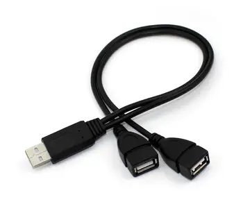 Двойной USB-удлинитель A-Male-2 A-Female Y-образный кабель Адаптер Питания Конвертер USB2.0 Мужской-2Dual USB Женский Y-образный Разветвитель Зарядное устройство