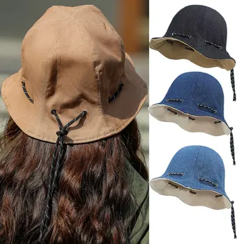 Женская панама, весна-лето, индивидуальность, универсальная Повседневная солнцезащитная кепка, Двусторонняя кепка для бассейна, Охотничья кепка, Мужская пляжная шляпа