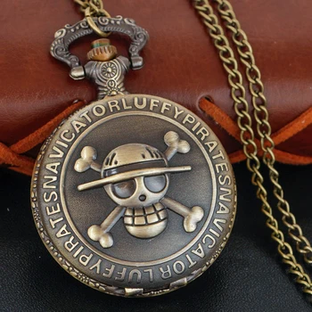 Новая желтая шляпа, Пиратский череп, Пиратские кварцевые карманные часы, Винтажное мужское и детское ожерелье, подвесные часы, памятный подарок