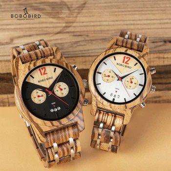 Часы для любителей птиц BOBO, деревянные кварцевые наручные часы, женские часы relogio masculino с автоматической датой в подарочной коробке L-S15