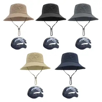 Широкополая шляпа с завязками для мужчин и женщин, складная дышащая широкополая шляпа для летнего пешего туризма на открытом воздухе